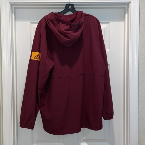 ADIDAS Arizona Sun Devils NCAA Gamemode FZ Wind Breaker Light Jacket Hooded ASU - Picture 8 of 10